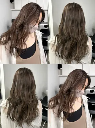 ロング ブリーチ🐰インナー ♡ハイライト♡綾🐰のヘアスタイル
