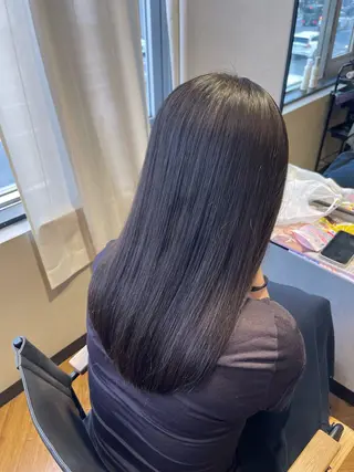セミロング カラー 愛　莉/兵庫・加古川 美容室/艶カラーのヘアスタイル