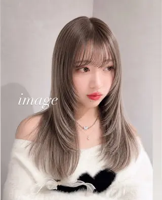 ロング カラー ブリーチ🐰インナー ♡ハイライト♡綾🐰のヘアスタイル
