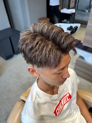 カラー メンズ メンズカットパーマ 伊藤瑠星のヘアスタイル