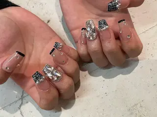ネイル 韓国/ワンホン/長さ 出しつけ放題🎀のネイルデザイン