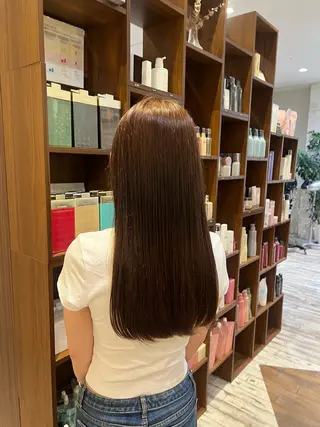 ロング AI  /暖色/ ガーリーヘアのヘアスタイル