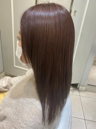 ミディアム 美髪矯正透明感カラー 江川 和輝のヘアスタイル