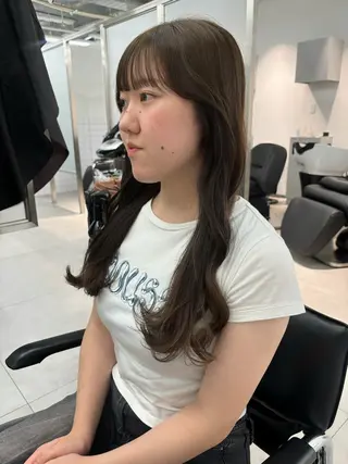ロング カラー 𝗺𝗶𝗸𝘂♡ 似合わせ🎀のヘアスタイル