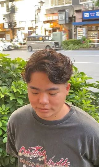 パーマ ヘアアレンジ メンズ 20代〜40代 大塚🌱松原大将のヘアスタイル