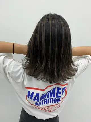 ミディアム 山田 絵里菜のヘアスタイル