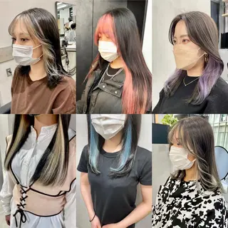 ミディアム カラー ブリーチ&髪質改善 TAIGAのヘアスタイル