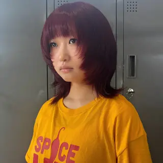 ミディアム ブリーチ×似合わせハ イトーン🍎ののかのヘアスタイル