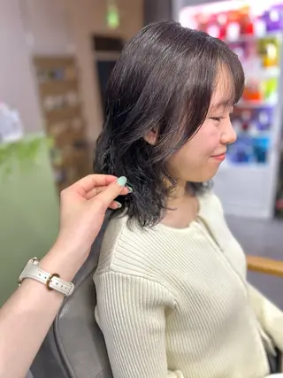 カラー パーマ 一條 乃亜のヘアスタイル
