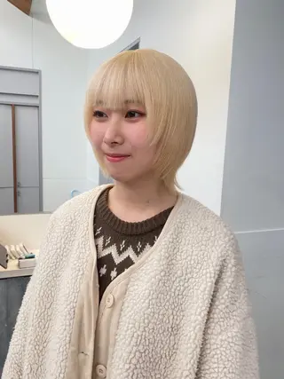 ショート カラー 履歴回収❎ブリーチ/ レイヤーボブ🪄aiのヘアスタイル