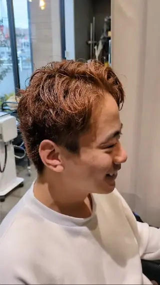 ショート カラー メンズ 田中 佑磨のヘアスタイル