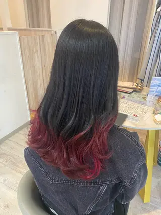 ロング かまだ しおりのヘアスタイル