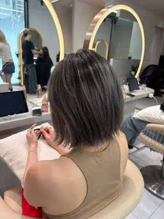 ショート 福岡縮毛矯正✨️ ストレート 向井和輝のヘアスタイル