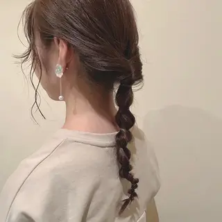 セミロング カラー ヘアアレンジ 中野 ゆかのヘアスタイル