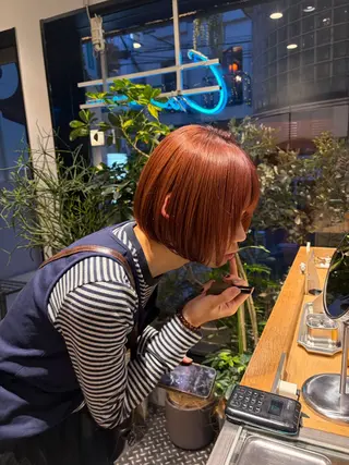 ショート ブリーチカラー🍊 ★ayumiのヘアスタイル