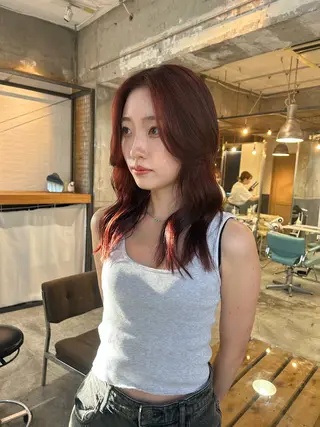 ロング カラー keen 立川のヘアスタイル