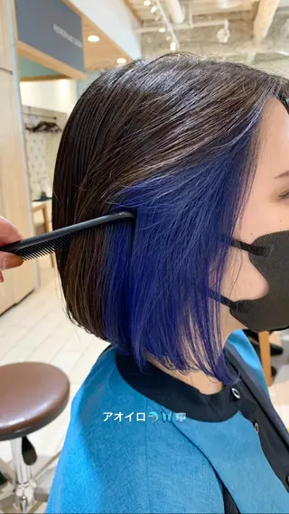 ミディアム カラー パーマ ヘアアレンジ マツエク・マツパ まろやかベージュ／ JOのヘアスタイル