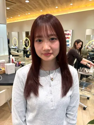 セミロング ハイライト/透明感 /レイヤー/HINAのヘアスタイル