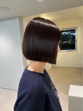 ショート ぱつっとボブ/ ボブ特化/タッセルのヘアスタイル