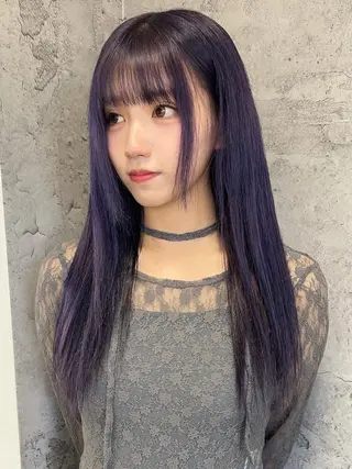 セミロング カラー ayaka🫧 梅田ダブルカラーのヘアスタイル