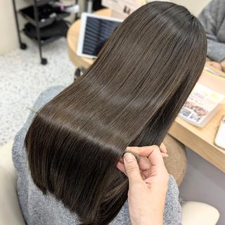 セミロング 🌻 銀座水素ケア 🌻 只腰 花のヘアスタイル