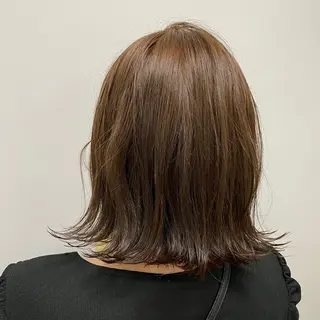 ミディアム 韓国風ベージュ🤎 赤みなし🌿横浜🤎のヘアスタイル