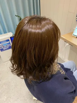 ミディアム カラー メンズパーマ・ カット モリヤ🌺のヘアスタイル