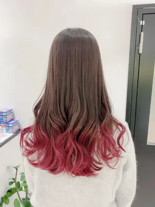 ロング カラー 予約 停止のヘアスタイル