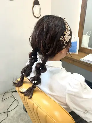 セミロング ヘアアレンジ 小澤 志穂のヘアスタイル