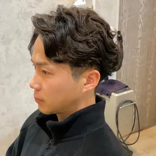 ショート パーマ メンズ ナツハラ サトシのヘアスタイル
