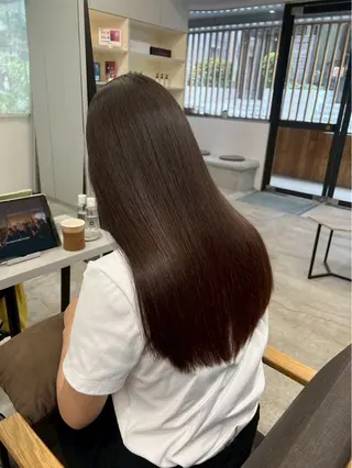 ロング パーマ 🍒モテ暖色カラー × うる艶✧ ゆなのヘアスタイル