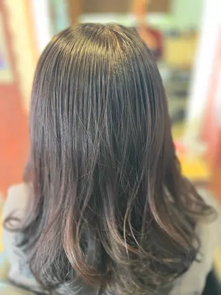 セミロング カラー 織田 英之のヘアスタイル