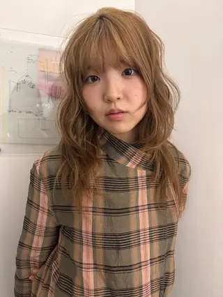 セミロング カラー ベージュカラー 🎀 ナナのヘアスタイル