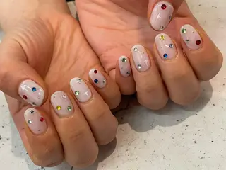 ネイル 韓国/ワンホン/長さ 出しつけ放題🎀のネイルデザイン