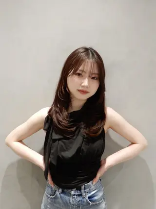 ロング カラー たかはし ゆうなのヘアスタイル