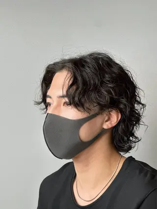 ミディアム パーマ 韓国ヘアADOR HARUKIのヘアスタイル
