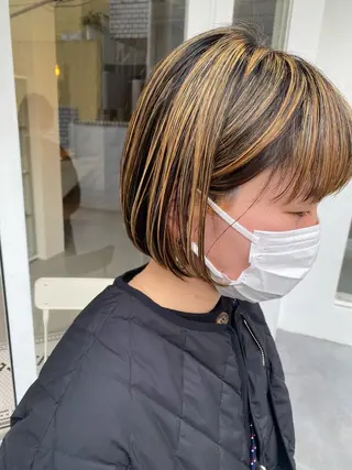 ショート カラー ハイトーン×似合わせ 🌱中川慎之介のヘアスタイル