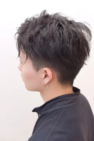 ショート パーマ メンズ エクステ/プルエク/ rita/フルヤマのヘアスタイル