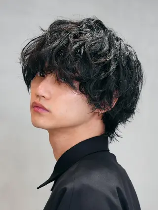 ショート パーマ メンズ 井上  輝香 elima 武蔵小杉のヘアスタイル
