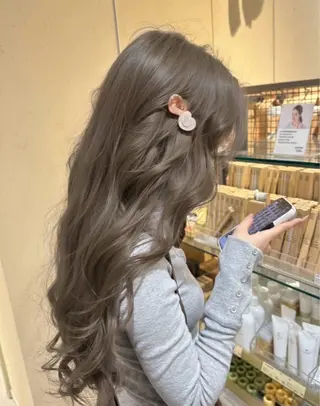 ロング カラー ヘアアレンジ メンズ ‎透明感×艶髪 ‎🫒maki🎀のヘアスタイル