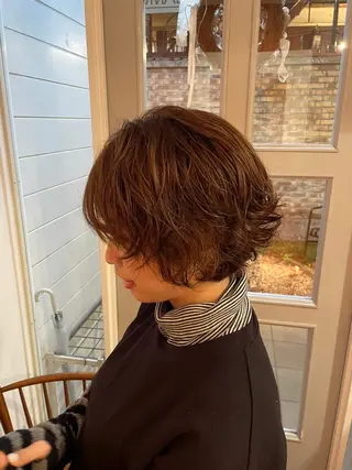 ショート パーマ 丸みショート/ ショート特化/健太郎のヘアスタイル