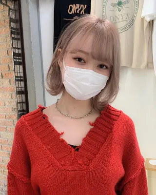 ミディアム カラー ヘアアレンジ ✨無料カット募集中✨ saho/ONYXのヘアスタイル