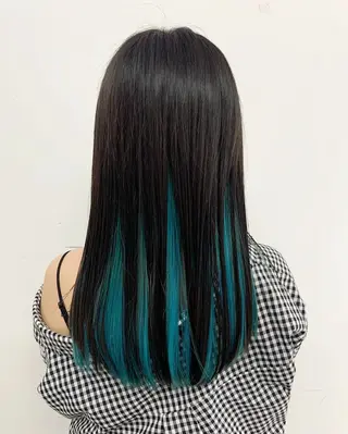 ロング カラー CHERIEブリーチ ダブルカラー 天神のヘアスタイル