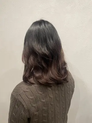 ミディアム カラー パーマ 表参道🌿赤み消し カラー/チナツのヘアスタイル