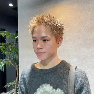 ショート カラー パーマ メンズ 🔥メンズ 特化🔥菊水皐暉🔥のヘアスタイル