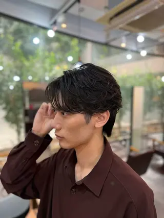 ショート カラー パーマ メンズ HRABRA ゆづきのヘアスタイル