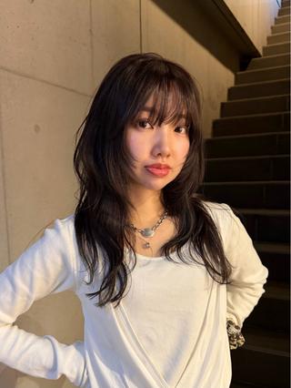 セミロング カラー 似合わせレイヤー/ 顔まわり/山本祐輔のヘアスタイル