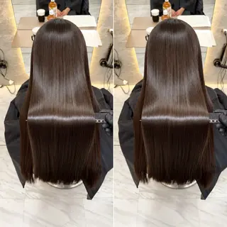ロング 縮毛矯正/透明感 カラー/おばかんのヘアスタイル