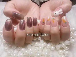 ネイル kao nail マグネット/長さだしのネイルデザイン