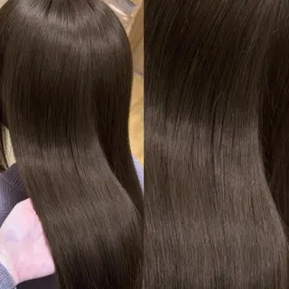 ロング カラー 👑髪質改善Wカラー 👑アユカのヘアスタイル
